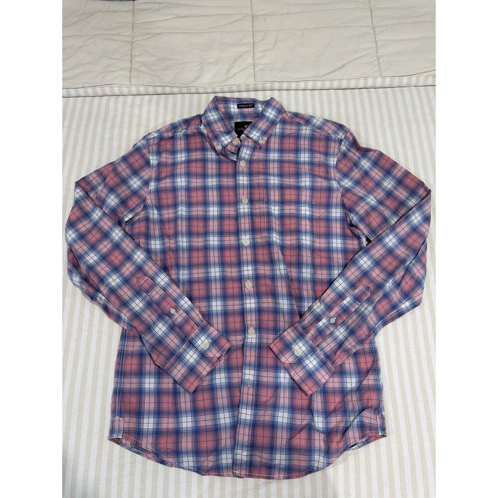 American Eagle Mens Shirt Sz Small Slim Fit Plaid Button Down Shirt long sleeve
